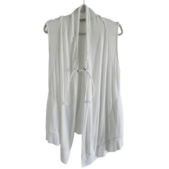 Athleta Mindsight Vest in White Size XS Adjustable Drawstring Pockets Breathable - Picture 2 of 10